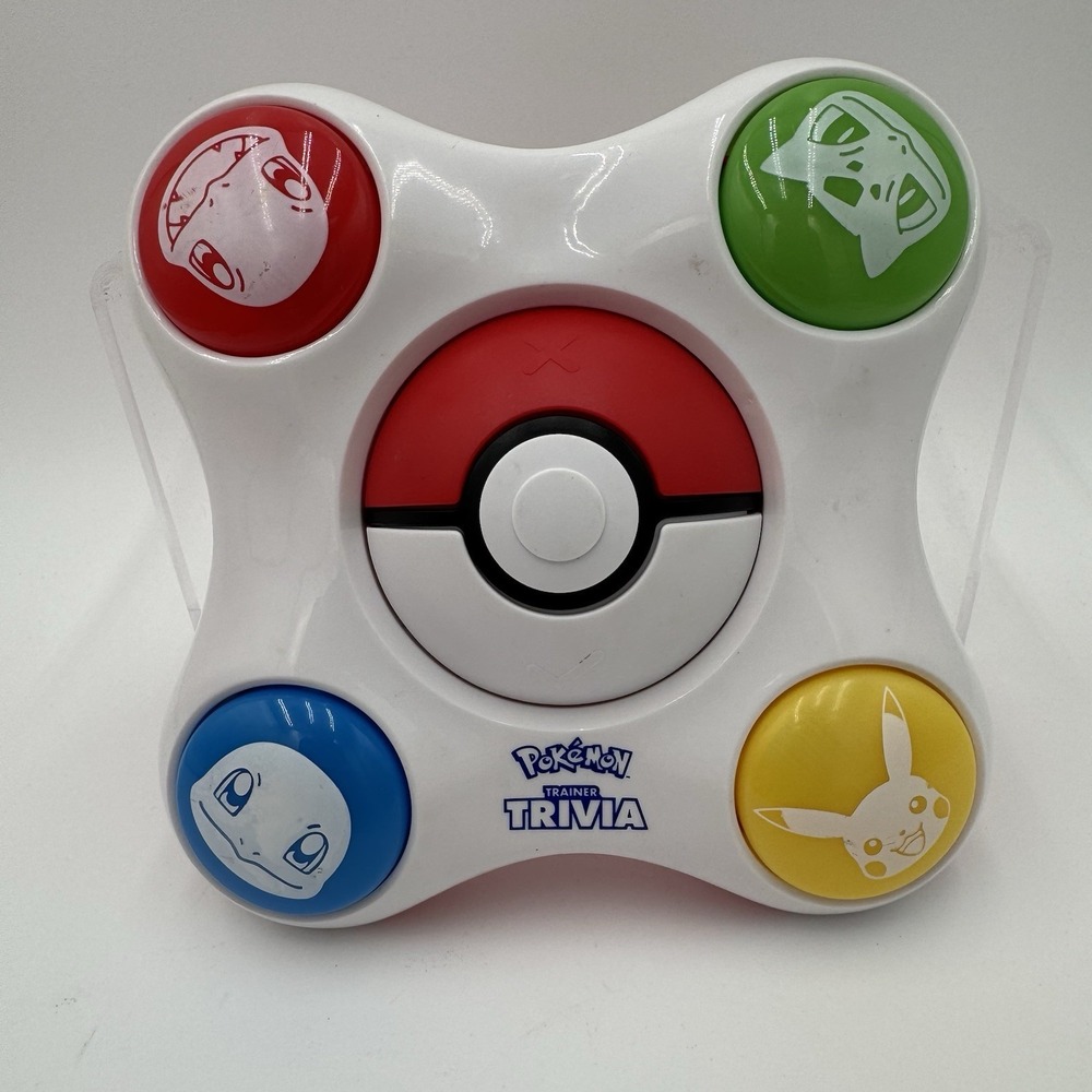 Pokemon Trainer Trivia Electronic Game 2021 Pikachu Charmander Squirtle White